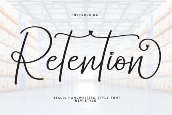 Retention Font: A Modern Calligraphic Typeface for Elegant Design